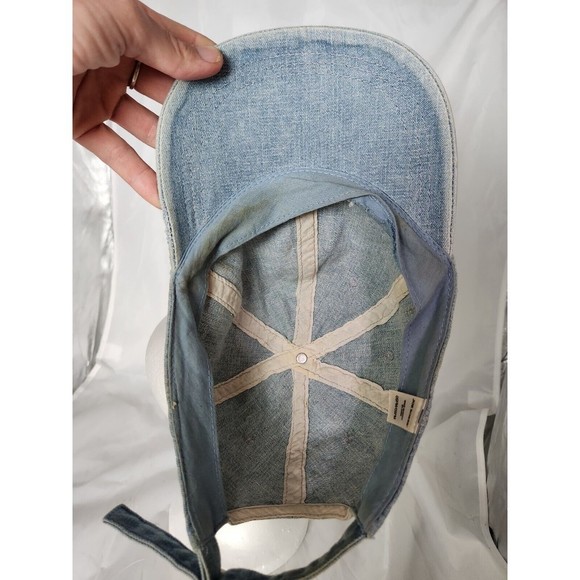 Vintage Joe Boxer Denim Jean  Chambray Adult‎ Blue  Snapback Heart Cap Hat - Picture 7 of 8
